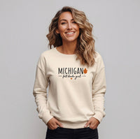 "Michigan Fall Girl"Relaxed Fit Classic Crew Unisex Sweatshirt