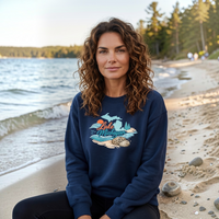 "Lake Michigan Petoskey Stone"Relaxed Fit Classic Crew Unisex Sweatshirt