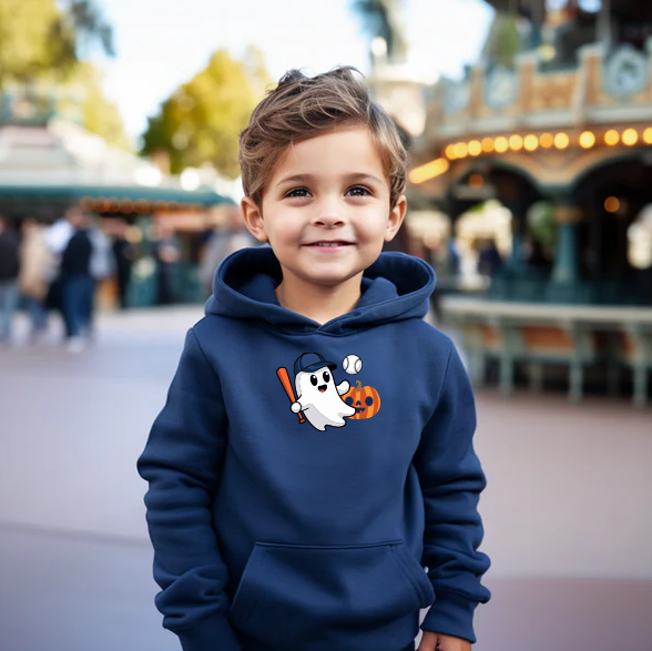 "Boo Ball"Toddler Fleece Hooded Sweatshirt