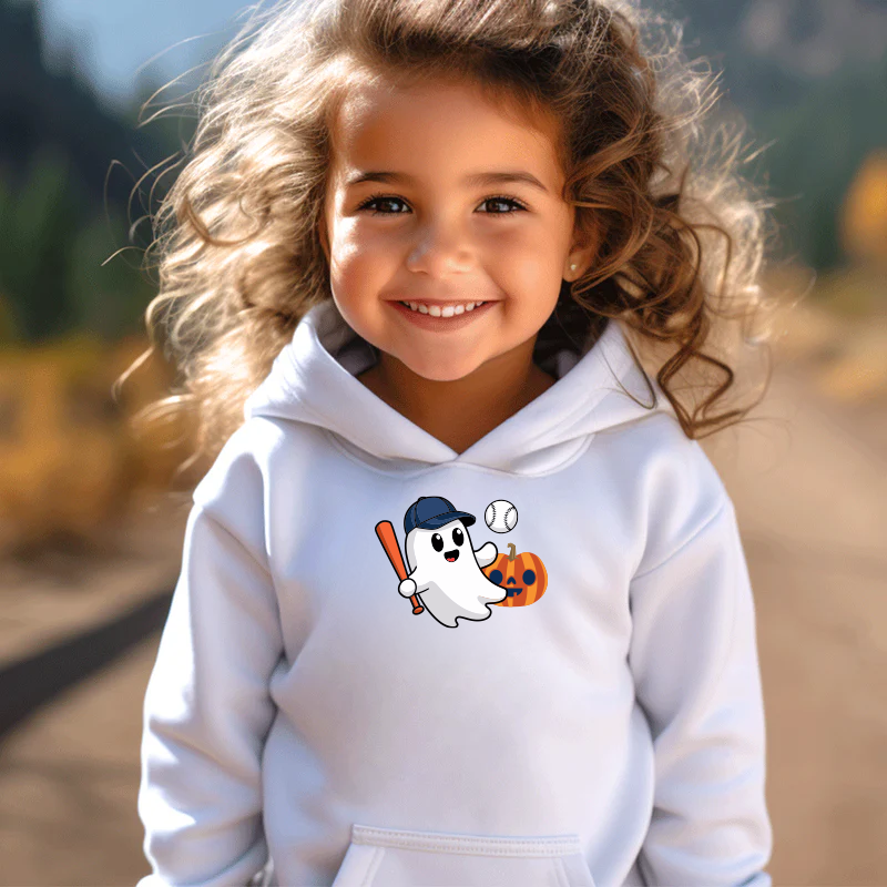 "Boo Ball"Toddler Fleece Hooded Sweatshirt