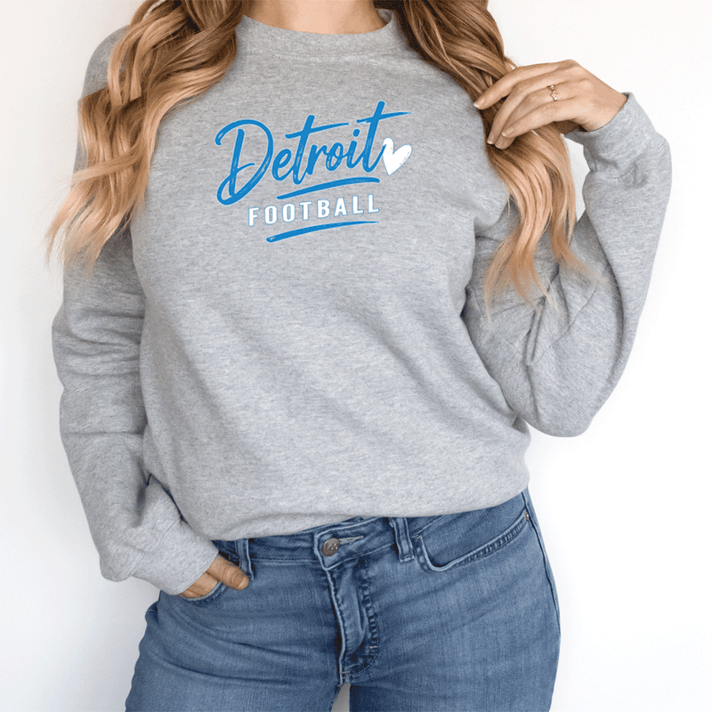 "Detroit Football"Relaxed Fit Long Sleeve Unisex T-Shirt