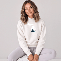 "Michigan Vista"Women's Mock Neck Sweatshirt