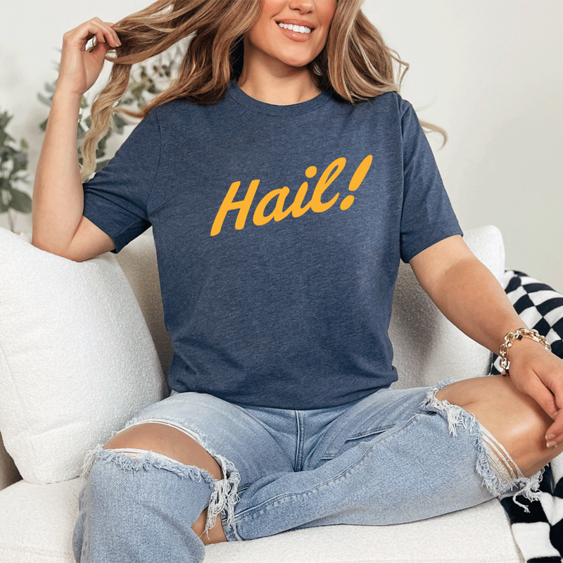 "Hail"Relaxed Fit Crew T-Shirt