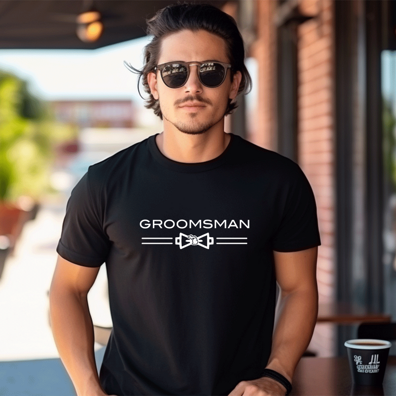 "Michigan Groomsman"Men's Crew T-Shirt