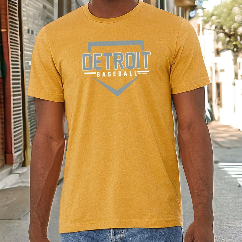 "Detroit Baseball"Men's Crew T-Shirt