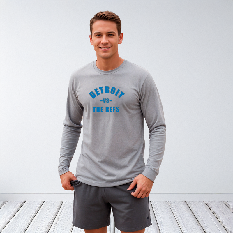 "Detroit -vs- The Refs"Men's Long Sleeve T-Shirt