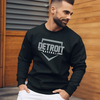 "Detroit Baseball"Men's Long Sleeve T-Shirt