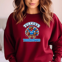 "Turkey Touchdowns"Relaxed Fit Classic Crew Unisex Sweatshirt