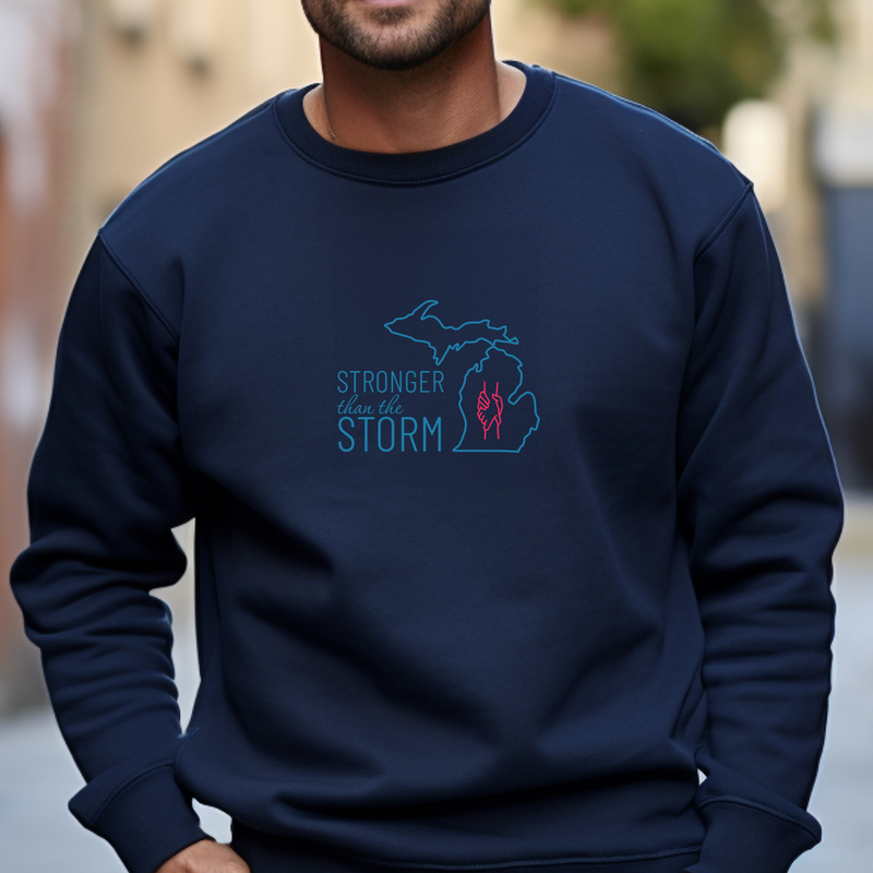 "Stronger Than The Storm"Men's Classic Crew Sweatshirt