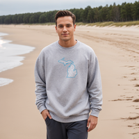 SALE "Michigan Fishing"Men's Classic Crew Sweatshirt