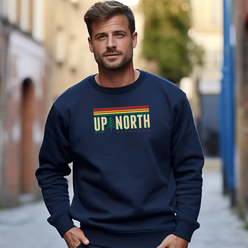 "Michigan Up North"Men's Classic Crew Sweatshirt