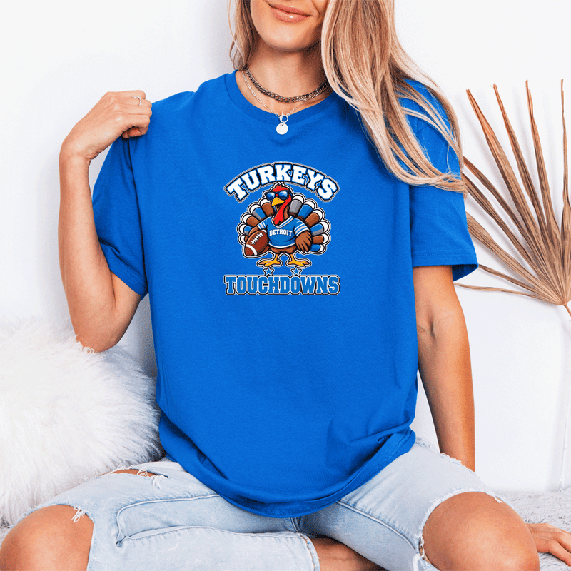 "Turkey Touchdowns"Relaxed Fit Crew Unisex T-Shirt