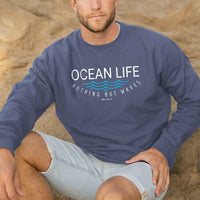 "Ocean Life"Men's Stonewashed Crew Sweatshirt