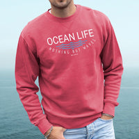 "Ocean Life"Men's Stonewashed Crew Sweatshirt