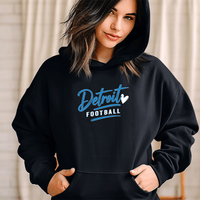 "Detroit Football"Relaxed Fit Classic Unisex Hoodie