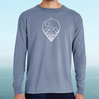 "Find Me Here"Men's Stonewashed Long Sleeve T-Shirt
