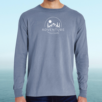 "Time For Adventure"Men's Stonewashed Long Sleeve T-Shirt