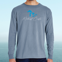 "Midwest Coast"Men's Stonewashed Long Sleeve T-Shirt