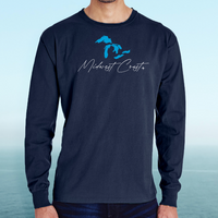 "Midwest Coast"Men's Stonewashed Long Sleeve T-Shirt