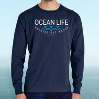 "Ocean Life"Men's Stonewashed Long Sleeve T-Shirt