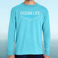 "Ocean Life"Men's Stonewashed Long Sleeve T-Shirt