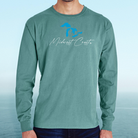 "Midwest Coast"Men's Stonewashed Long Sleeve T-Shirt