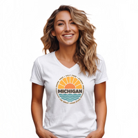 "Shark Free•Salt Free•Stress Free"Women's V-Neck