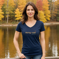 "Fall Michigander"Women's V-Neck