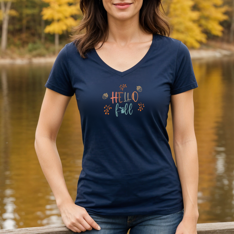 "Welcome Fall"Women's V-Neck