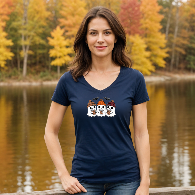 "Boo &Friends"Women's V-Neck
