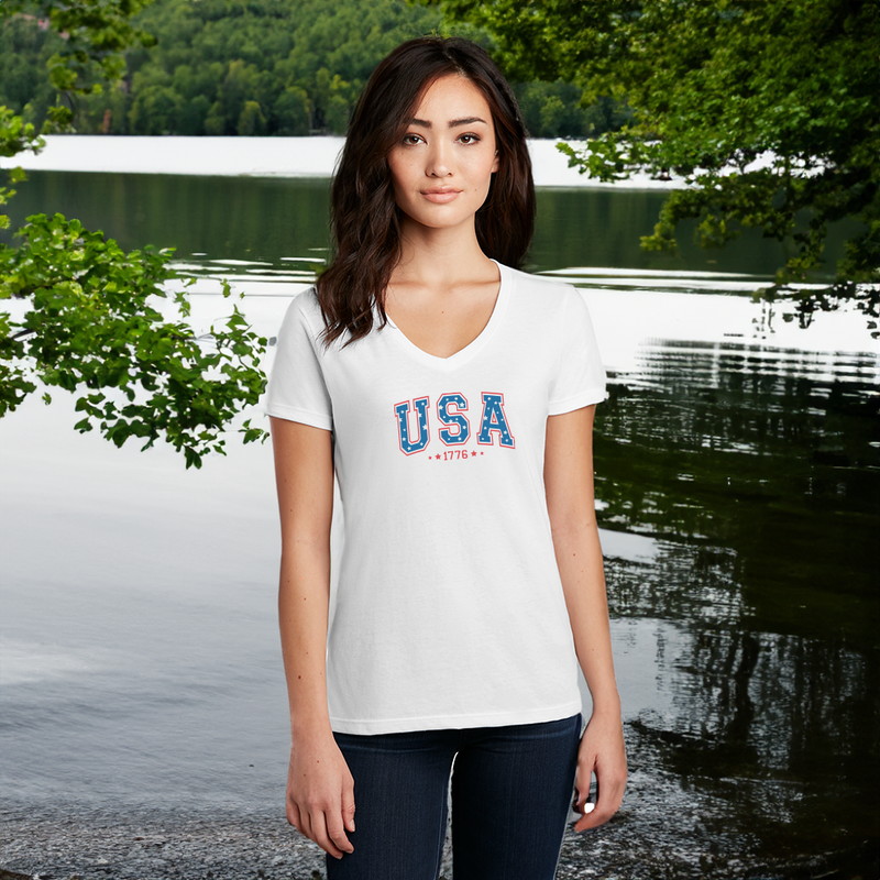 "USA 1776"Women's V-Neck