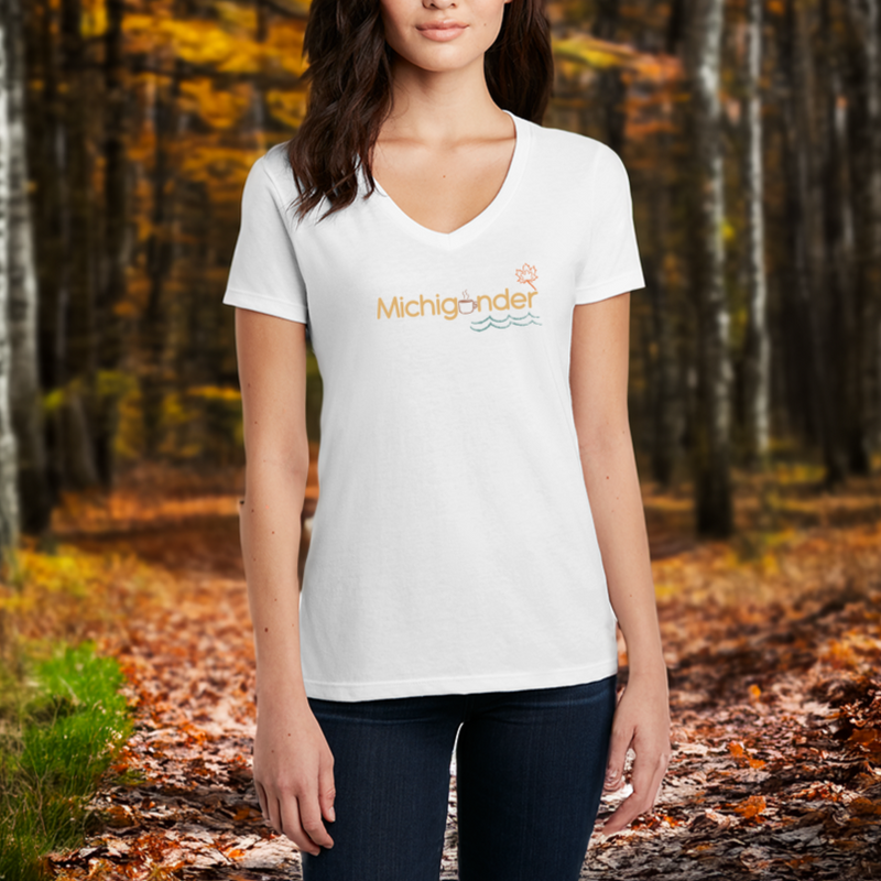 "Fall Michigander"Women's V-Neck