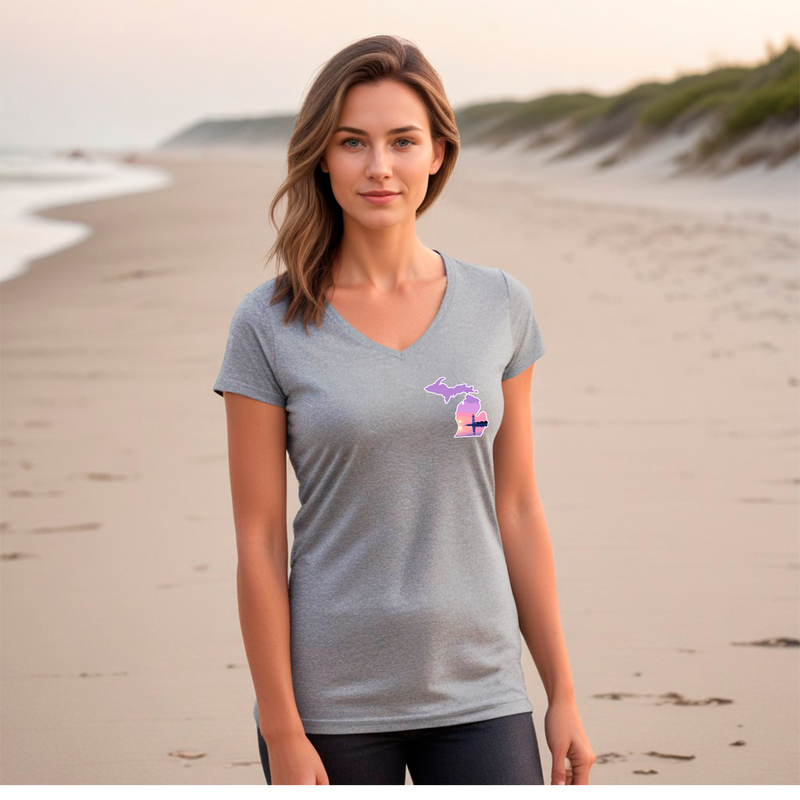 "Michigan Beacon"Women's V-Neck