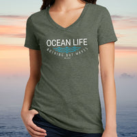 "Ocean Life"Women's V-Neck