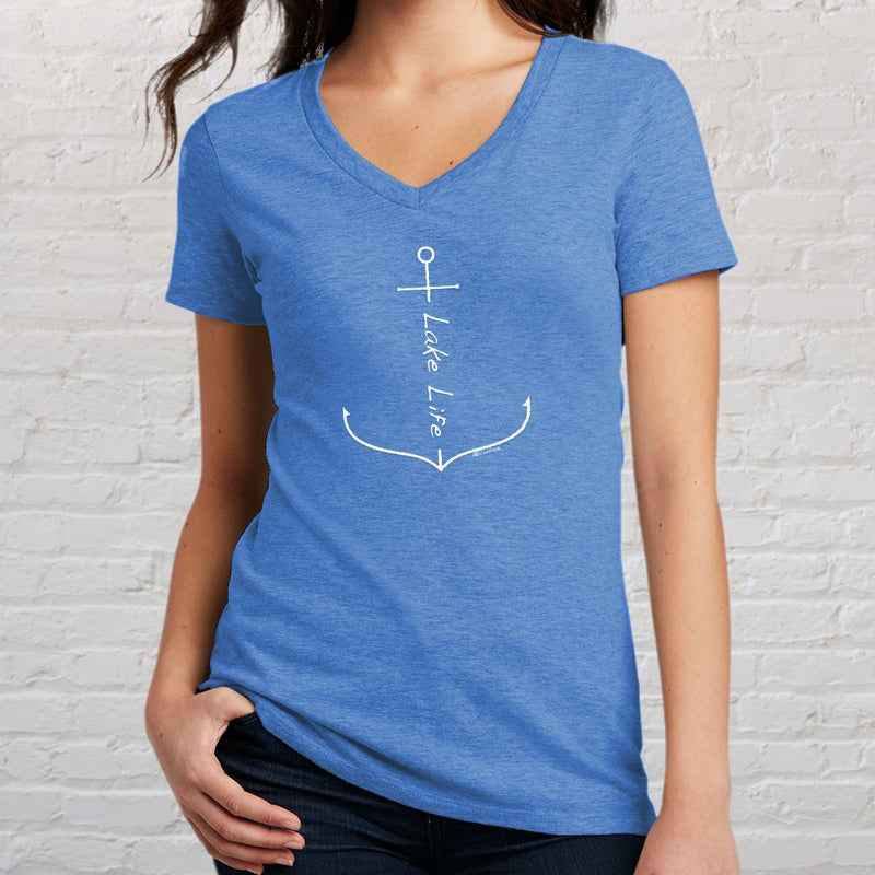 "Lake Life Anchor"Women's V-Neck