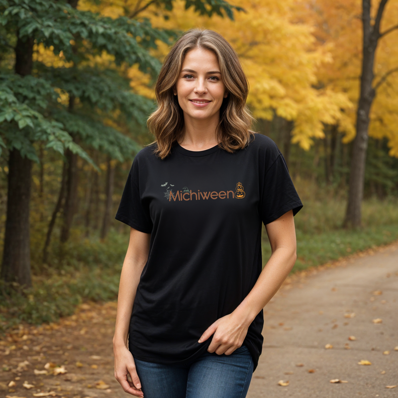 "Michiween"Relaxed Fit Crew Unisex T-Shirt