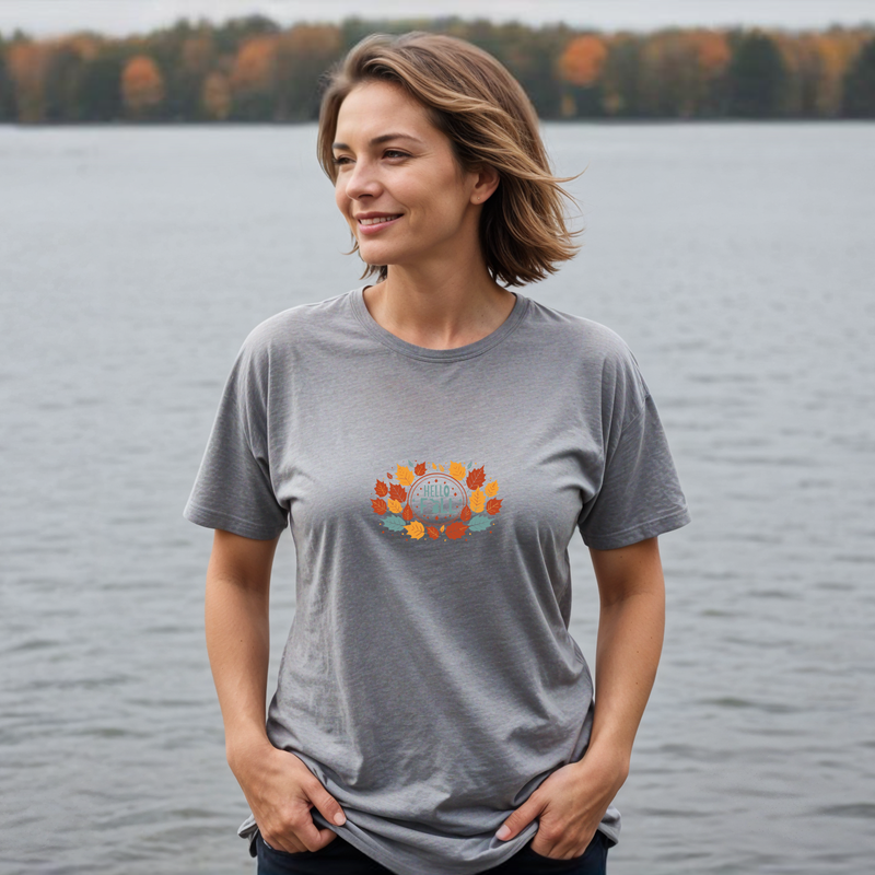 "Autumn Greetings"Relaxed Fit Crew Unisex T-Shirt