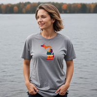 "Falling For Michigan"Relaxed Fit Crew Unisex T-Shirt