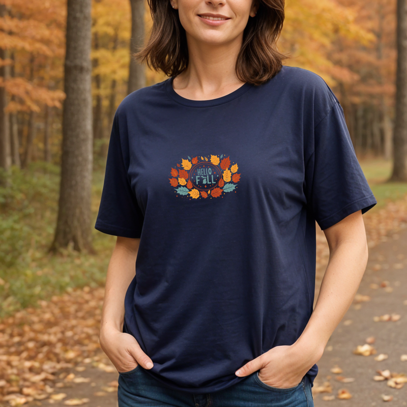 "Autumn Greetings"Relaxed Fit Crew Unisex T-Shirt