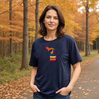 "Falling For Michigan"Relaxed Fit Crew Unisex T-Shirt