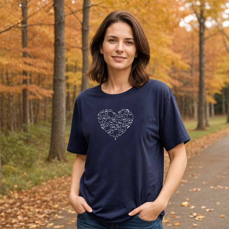 "I Love Boo"Relaxed Fit Crew Unisex T-Shirt