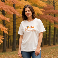"Michigan Fall Life"Relaxed Fit Crew Unisex T-Shirt