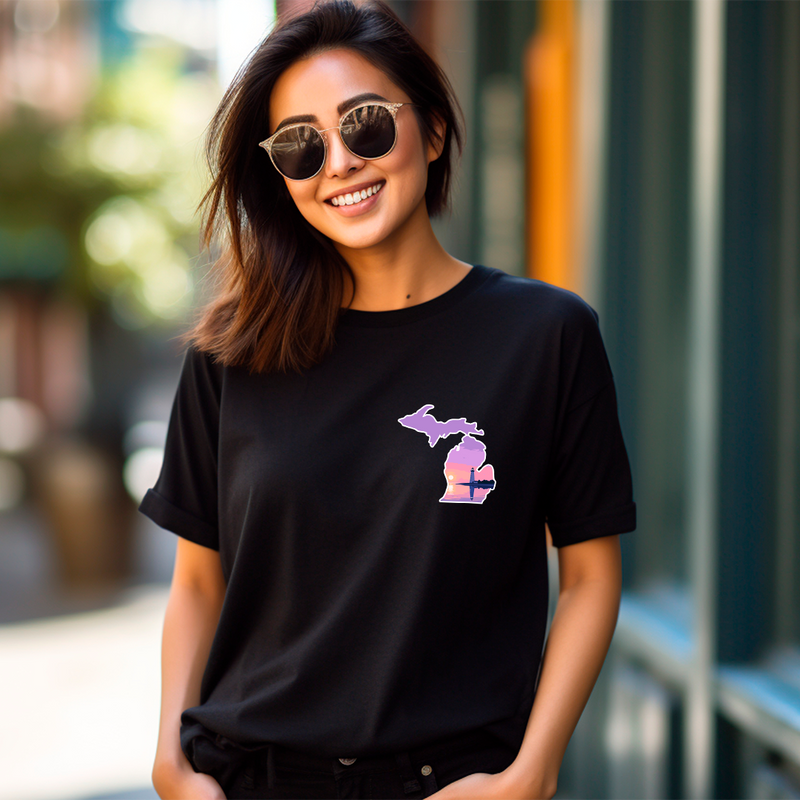 "Michigan Beacon"Relaxed Fit Crew Unisex T-Shirt
