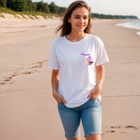 "Michigan Beacon"Relaxed Fit Crew Unisex T-Shirt