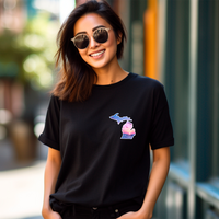 "Michigan Sunset"Relaxed Fit Crew Unisex T-Shirt