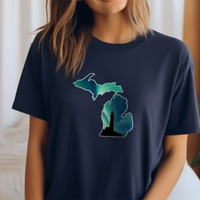"Northern Lights Lighthouse"Relaxed Fit Crew Unisex T-Shirt