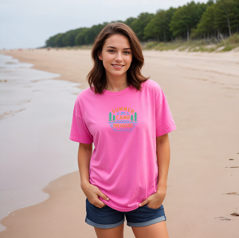 SALE "Summer Camp"Relaxed Fit Crew Unisex T-Shirt
