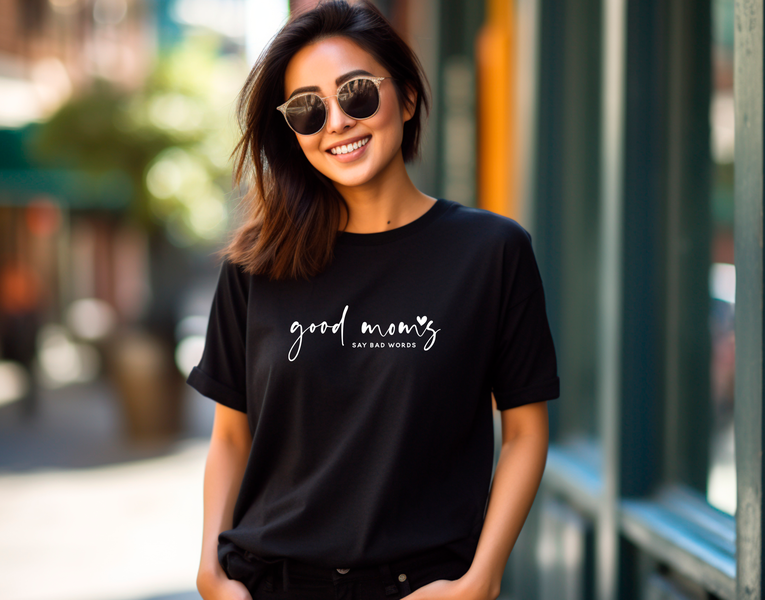 "Good Moms"Relaxed Fit Crew T-Shirt