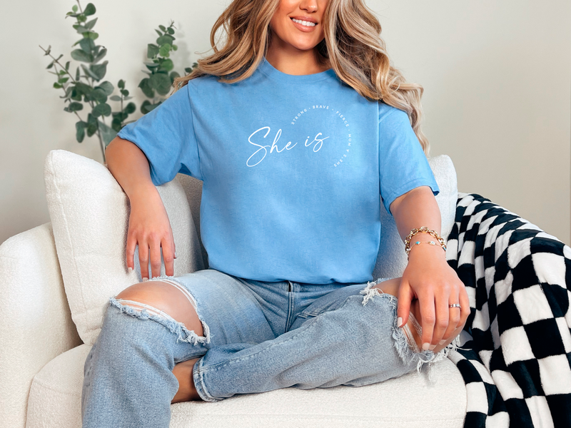 "She Is....."Relaxed Fit Crew T-Shirt