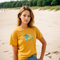 "Great Lakes Butterfly"Relaxed Fit Crew Unisex T-Shirt